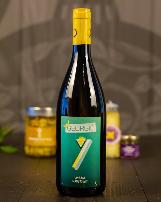 Box Natale Tagliere in compagnia Hammm: Vino bianco Georgie, in primo piano