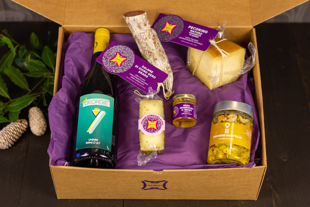 Box Natale Tagliere in compagnia Hammm: vista dall'alto della box