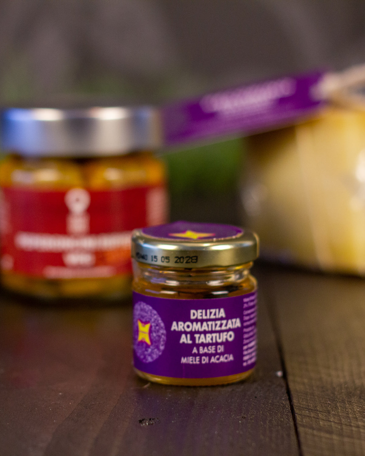 Box Natale Aperitivo in collina Hammm: Miele di acacia aromatizzato al tartufo, in primo piano