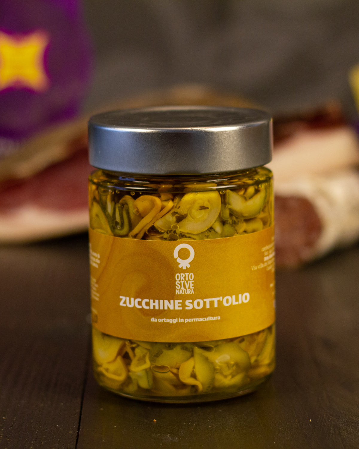 Box Natale Tagliere al tramonto Hammm: Zucchine sott'olio, in primo piano