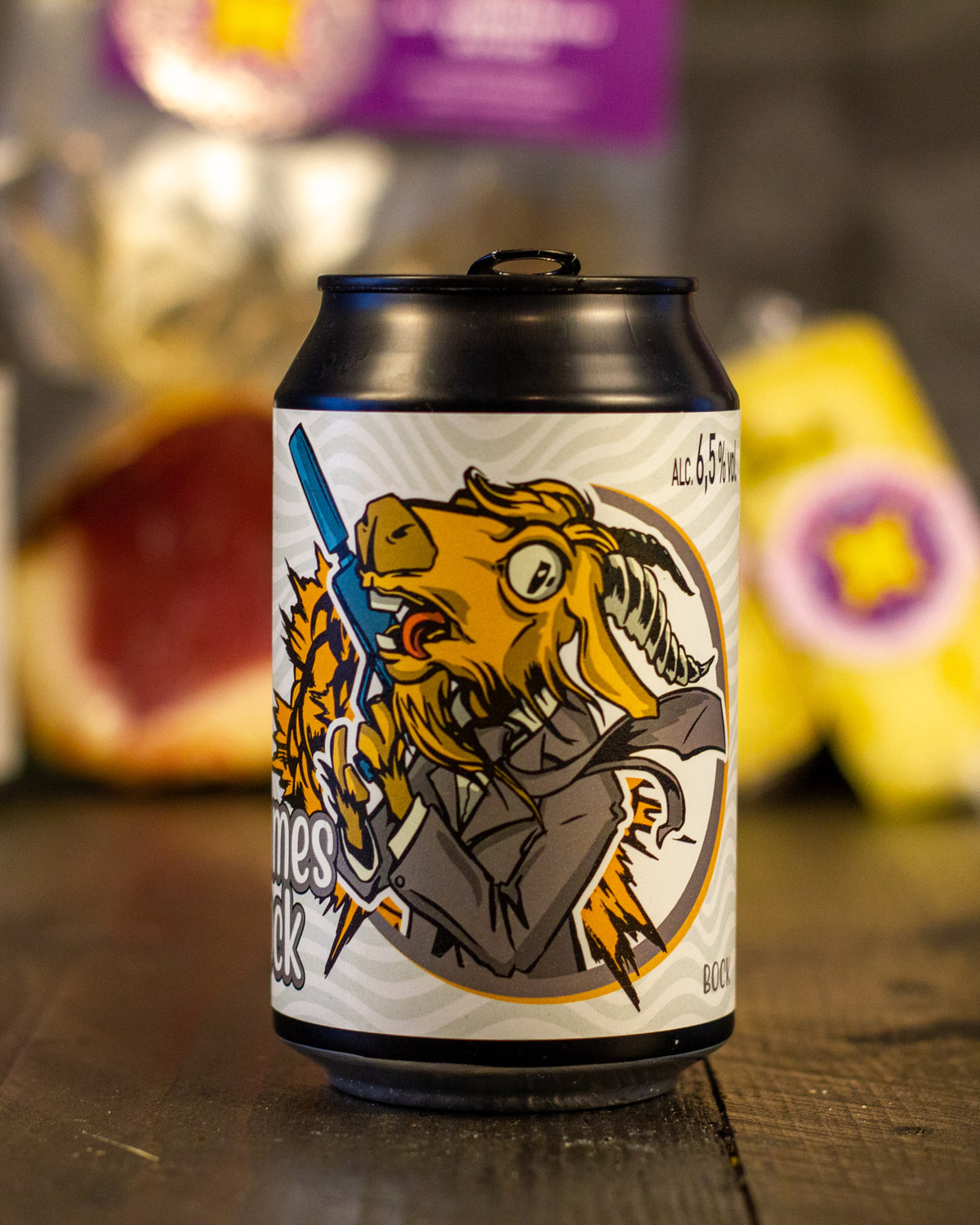 Box Natale Tagliere con amici Hammm: Birra James Bock, dettaglio