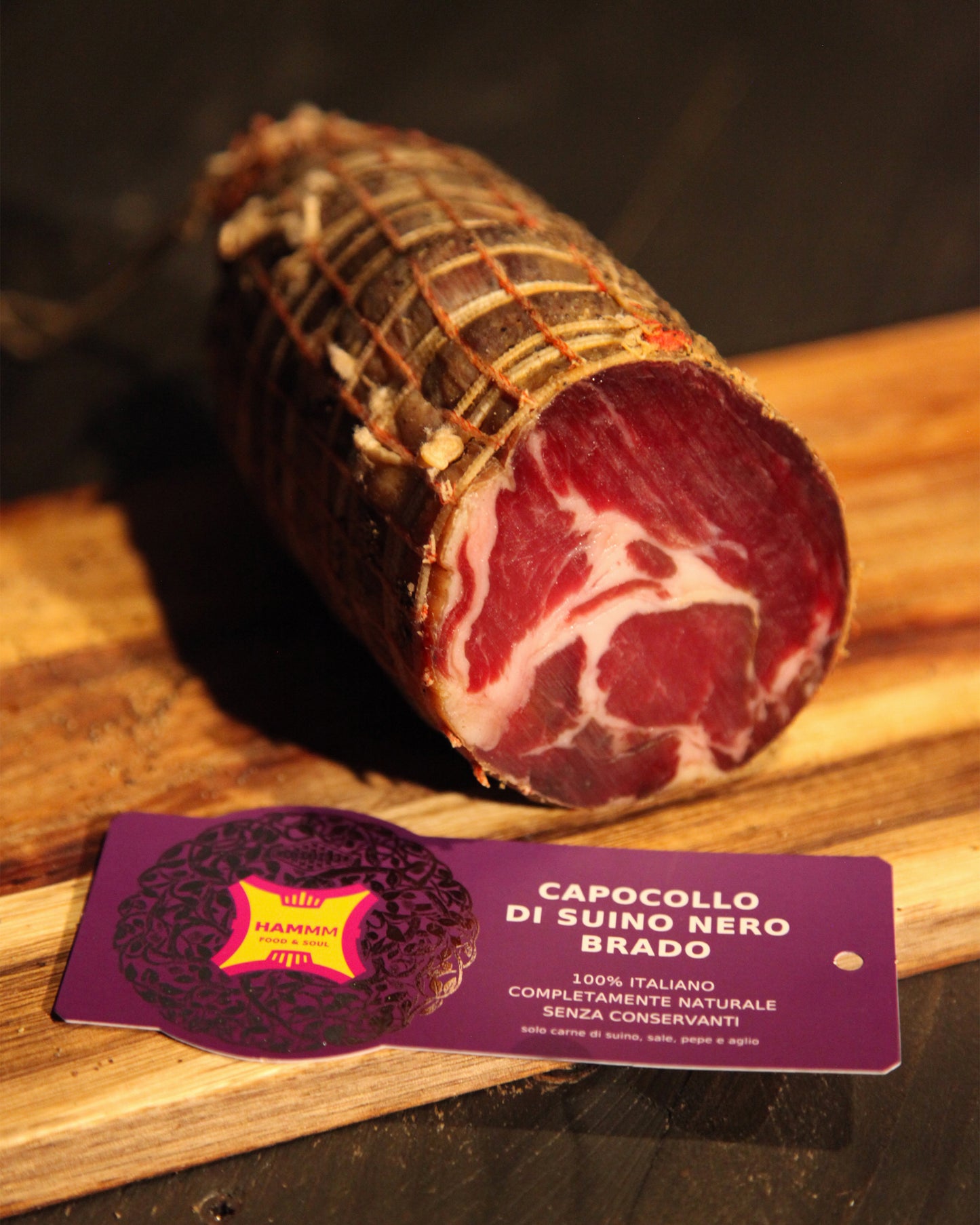 Capocollo des wilden schwarzen Schweins