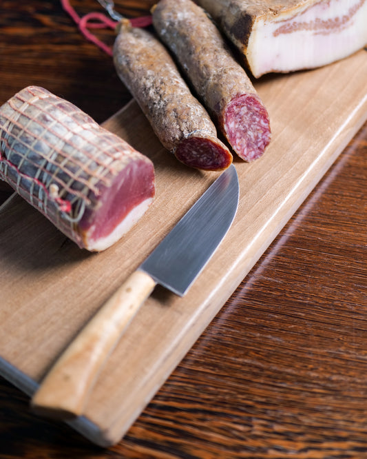 Coltello Artigianale Lama Corta per Salumi e Formaggi