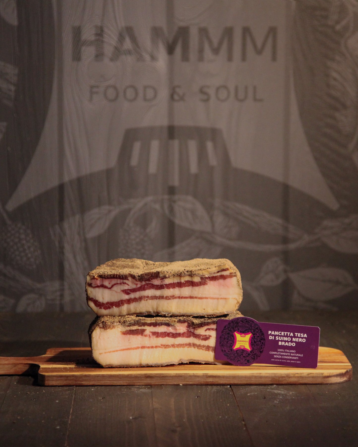 Wild black pig bacon