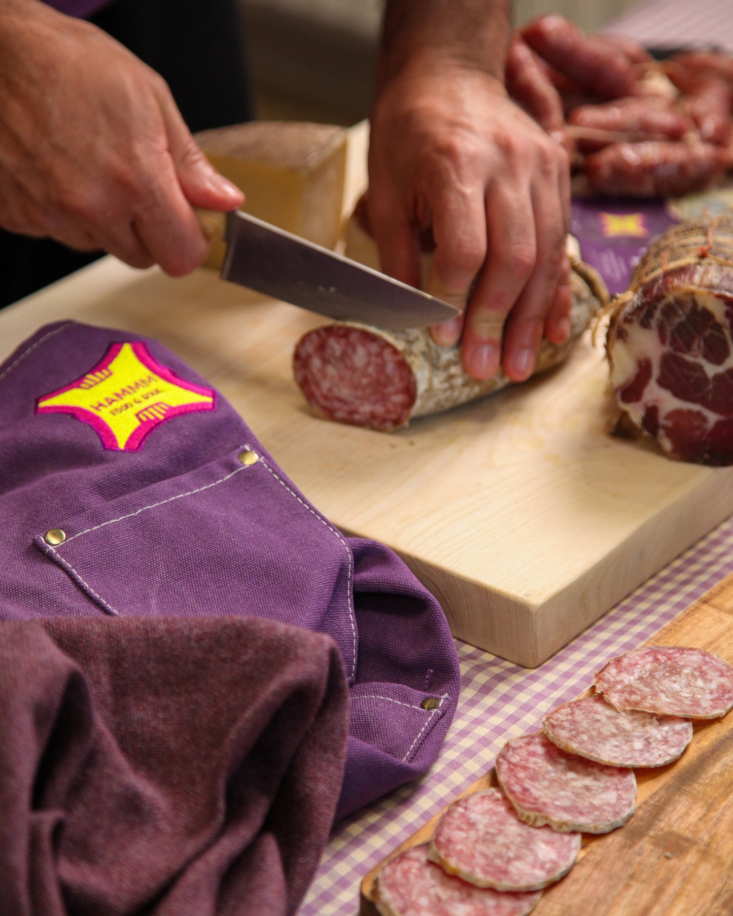 Wild black pig salami