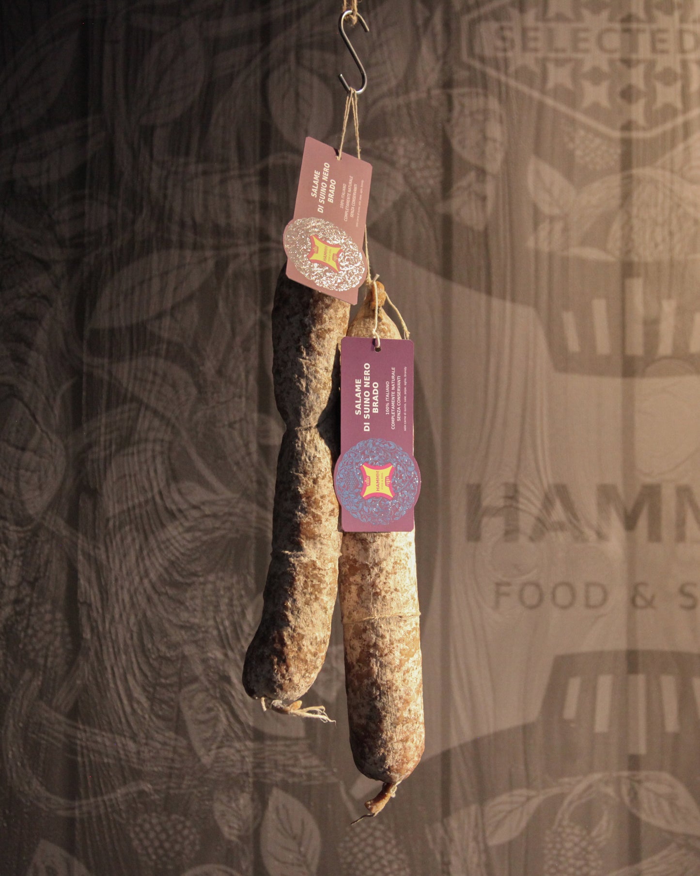 Wild black pig salami