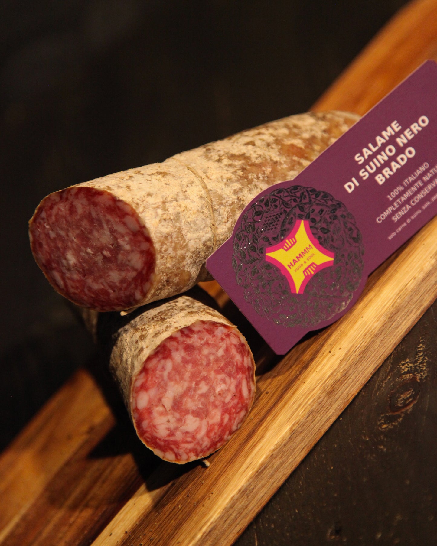 Wild black pig salami