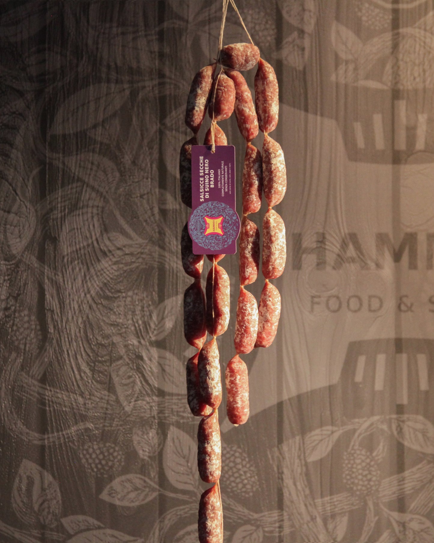 Wild black pig sausages